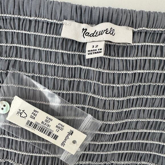 Madewell Softdrape Gwen Crop Vest Top Still Dawn Gray Fitted V Neck US 12 NWT - Picture 8 of 12